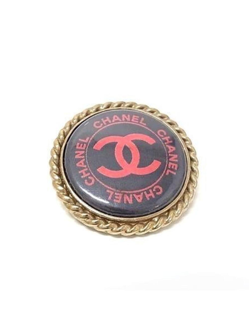 Chanel Cc Logo Brooch Gold-Tone Metal #299595C58B